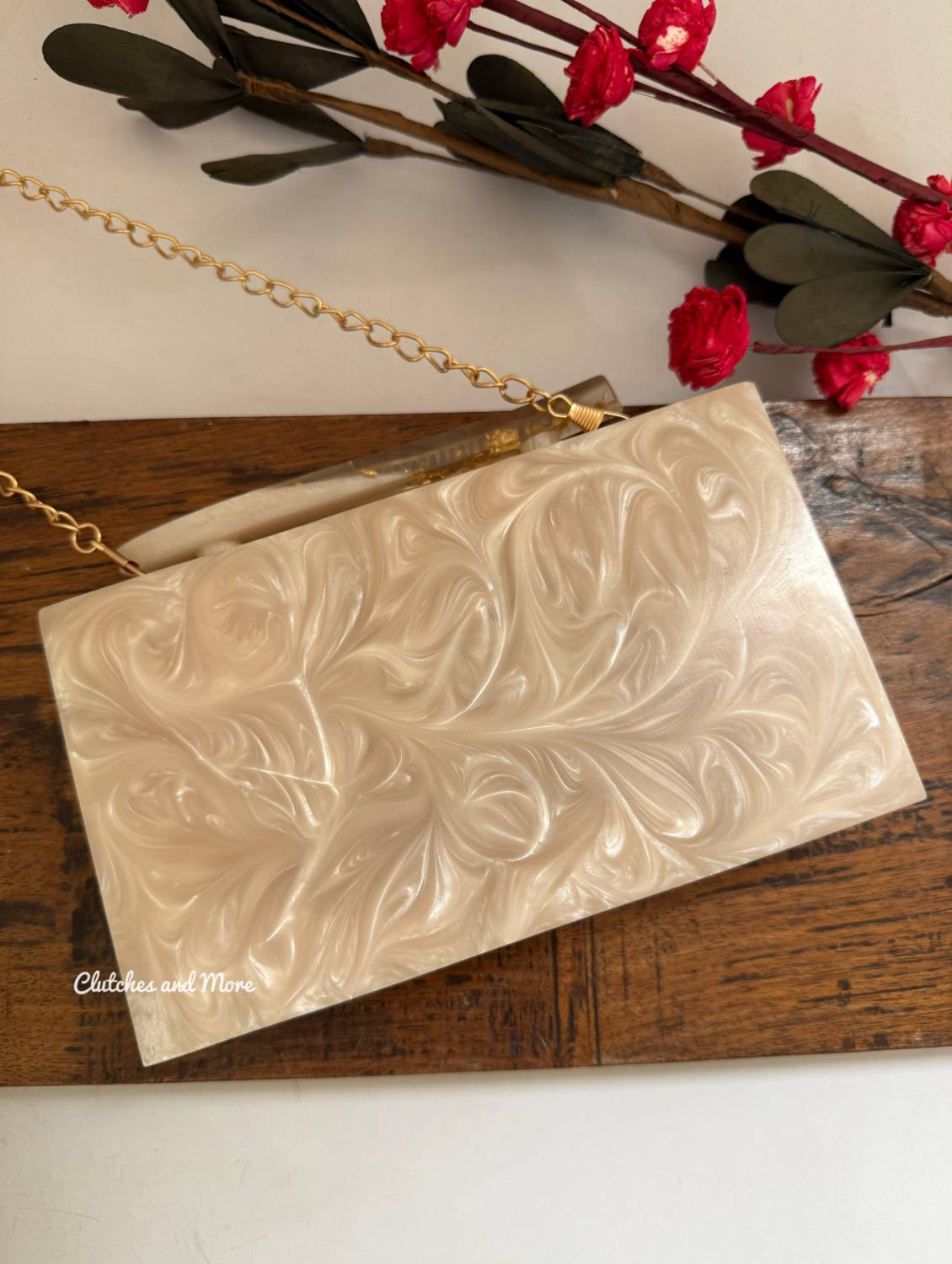 Embellished Handheld Resin Clutch