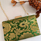 Kala Banarsi Clutch Green