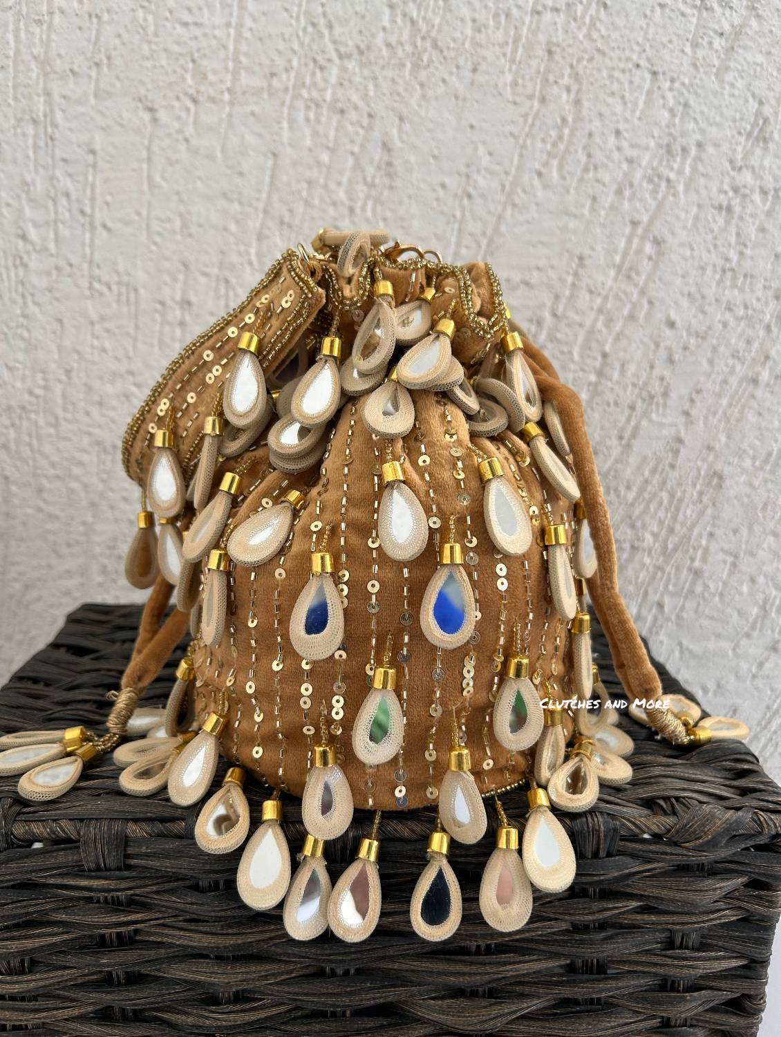 Premium Mirror Potli Gold