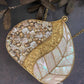 Mother Of Pearl Leaf Clutch