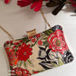 Poppy Beige Multi Floral Clutch