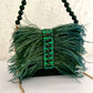 Feather Flap Bag Green