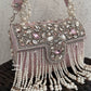 Premium Tassle Box clutch Baby Pink