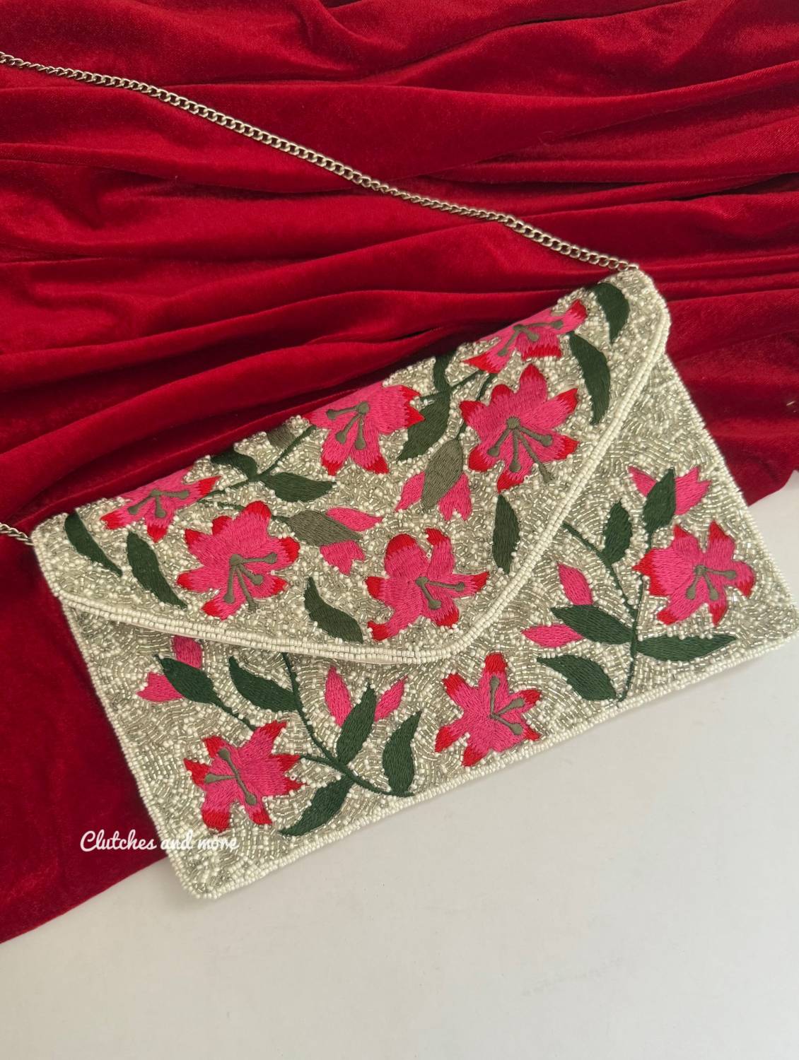 Multicolored Floral Envelope Bag