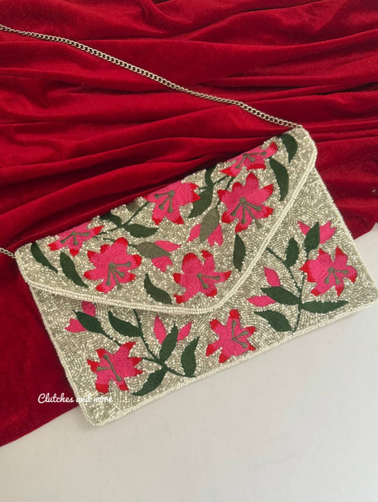 Multicolored Floral Envelope Bag