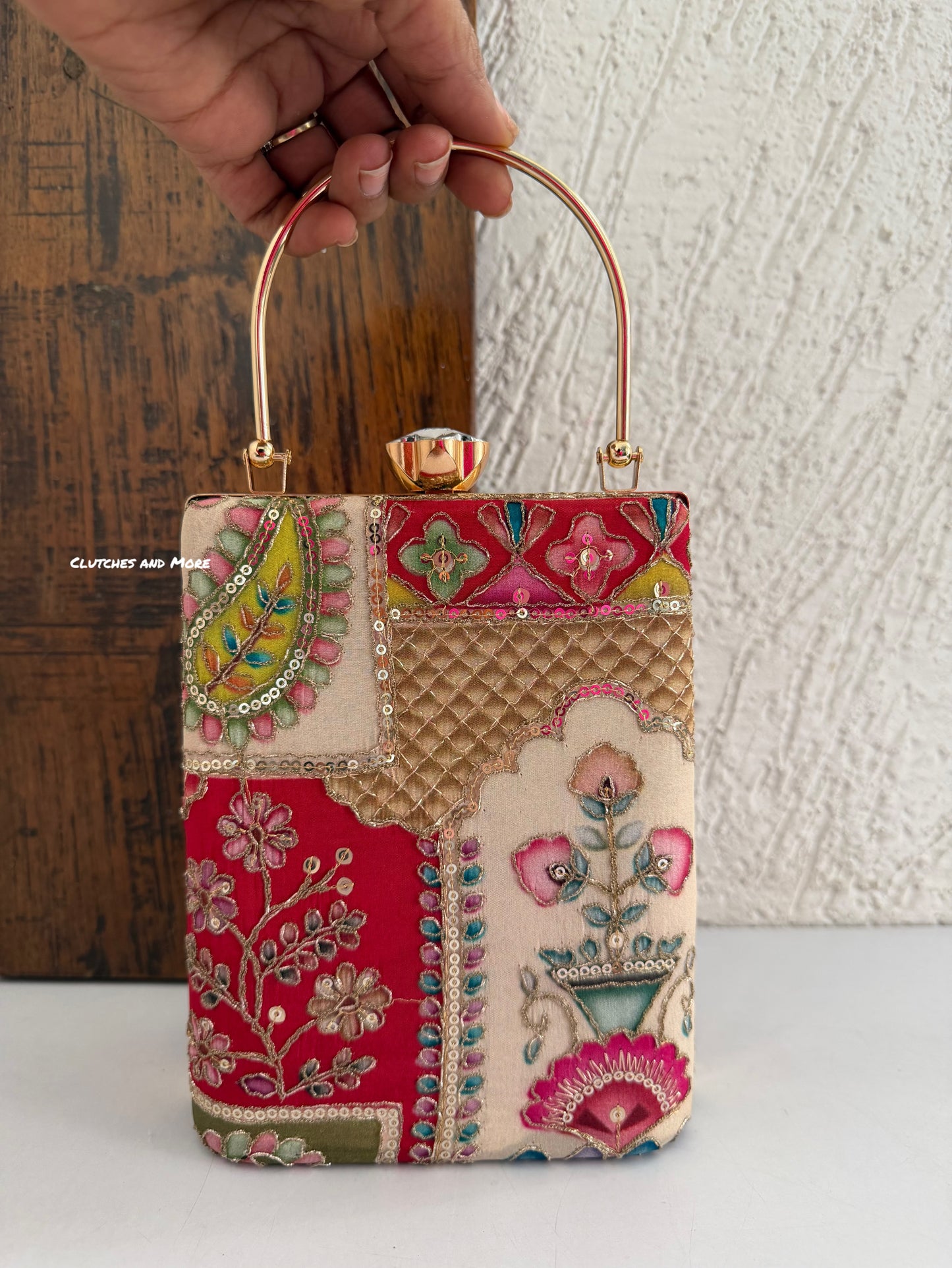 Maharani Party Bag Red White Multi
