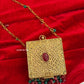 Mumtaz Mini Metal Jaal Bag Gold Multi