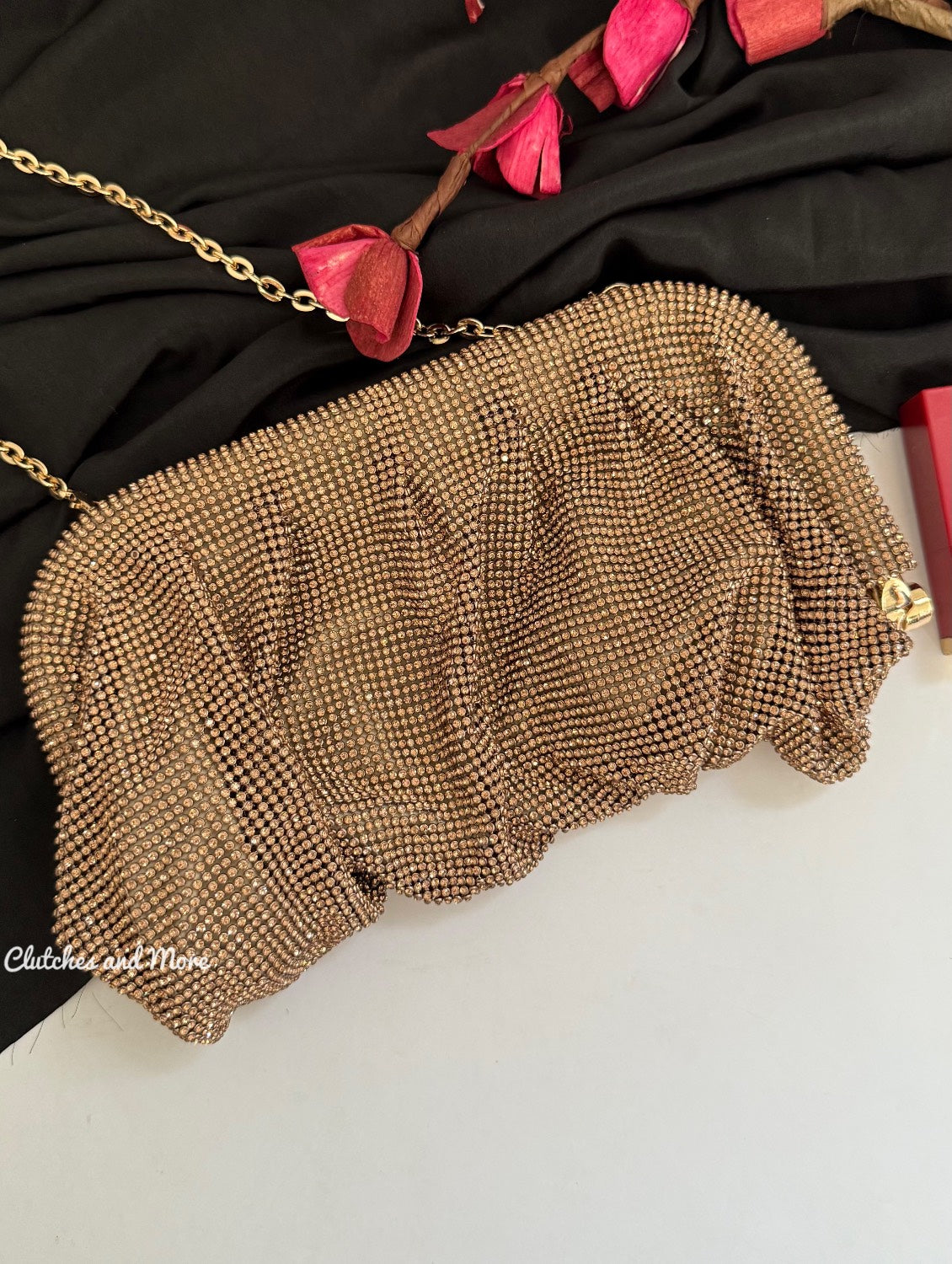 Viral Rhinestone Luxury Bag Copper
