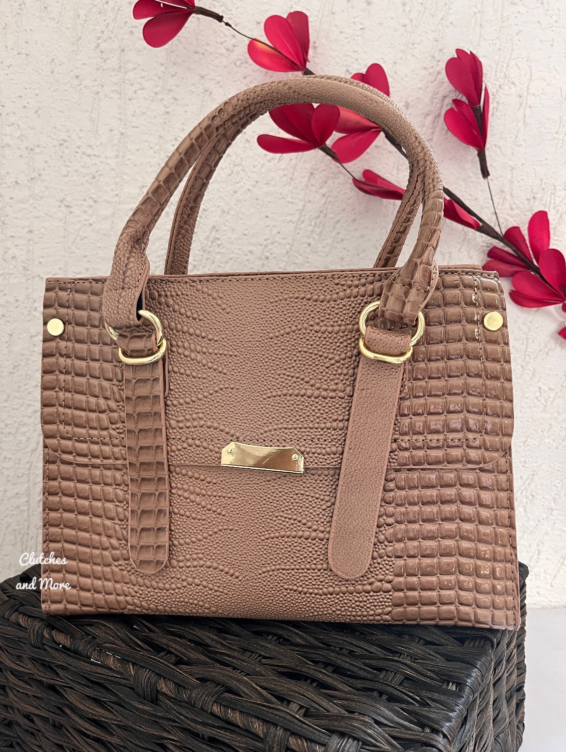 Croco Nude Tote