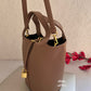 Lock it Bucket Bag Nude Brown