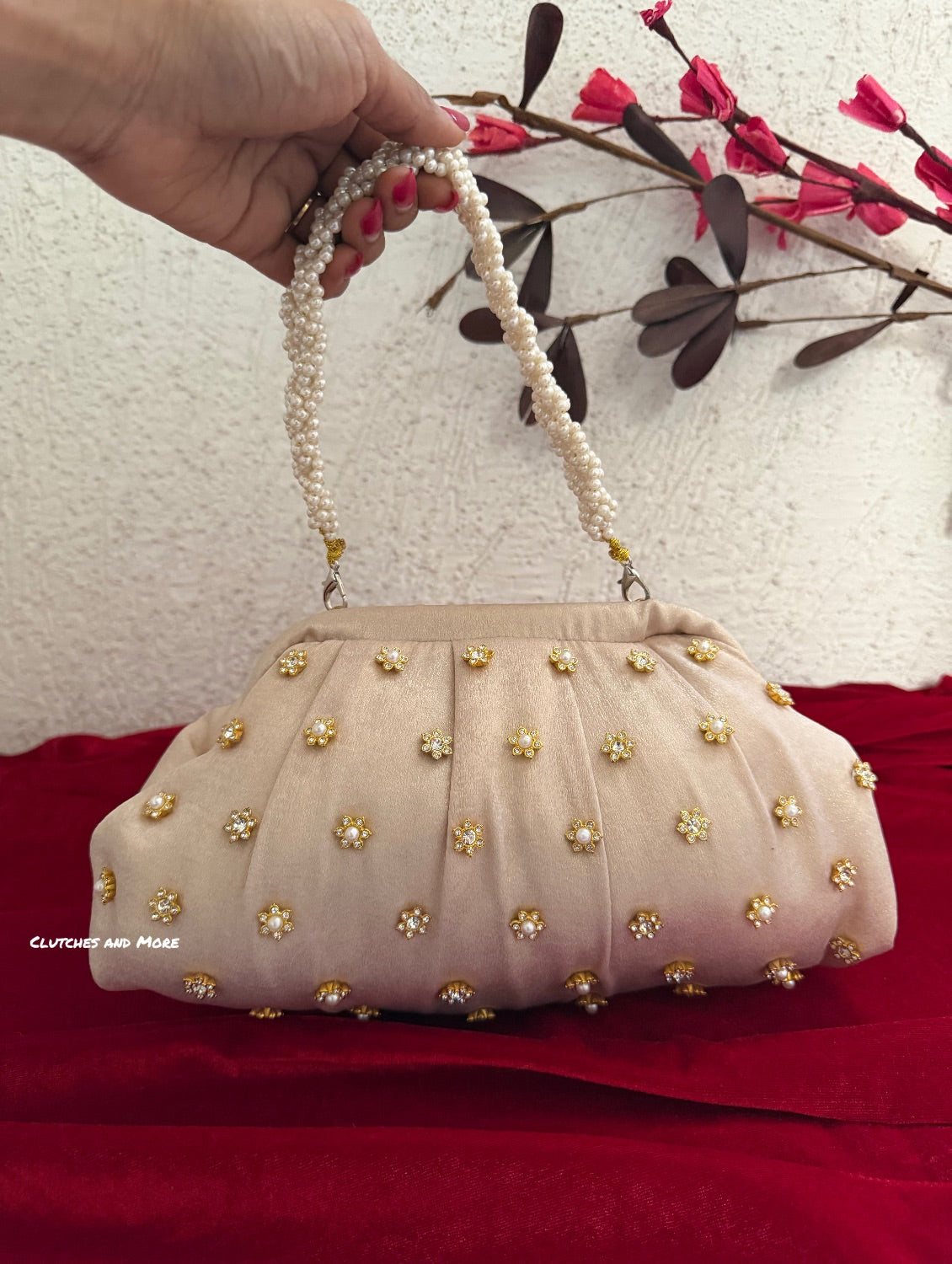 Kundan Batua Bag Light Gold