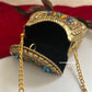 Kasika Kundan Brass Mini Clutch Multicolored