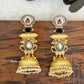 Aishani Gold Silver Kashmiri Jhumka