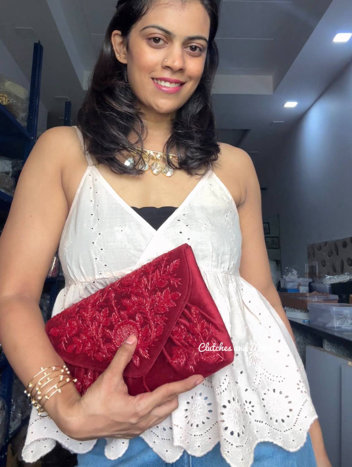 Eden Envelope Bag Deep Red