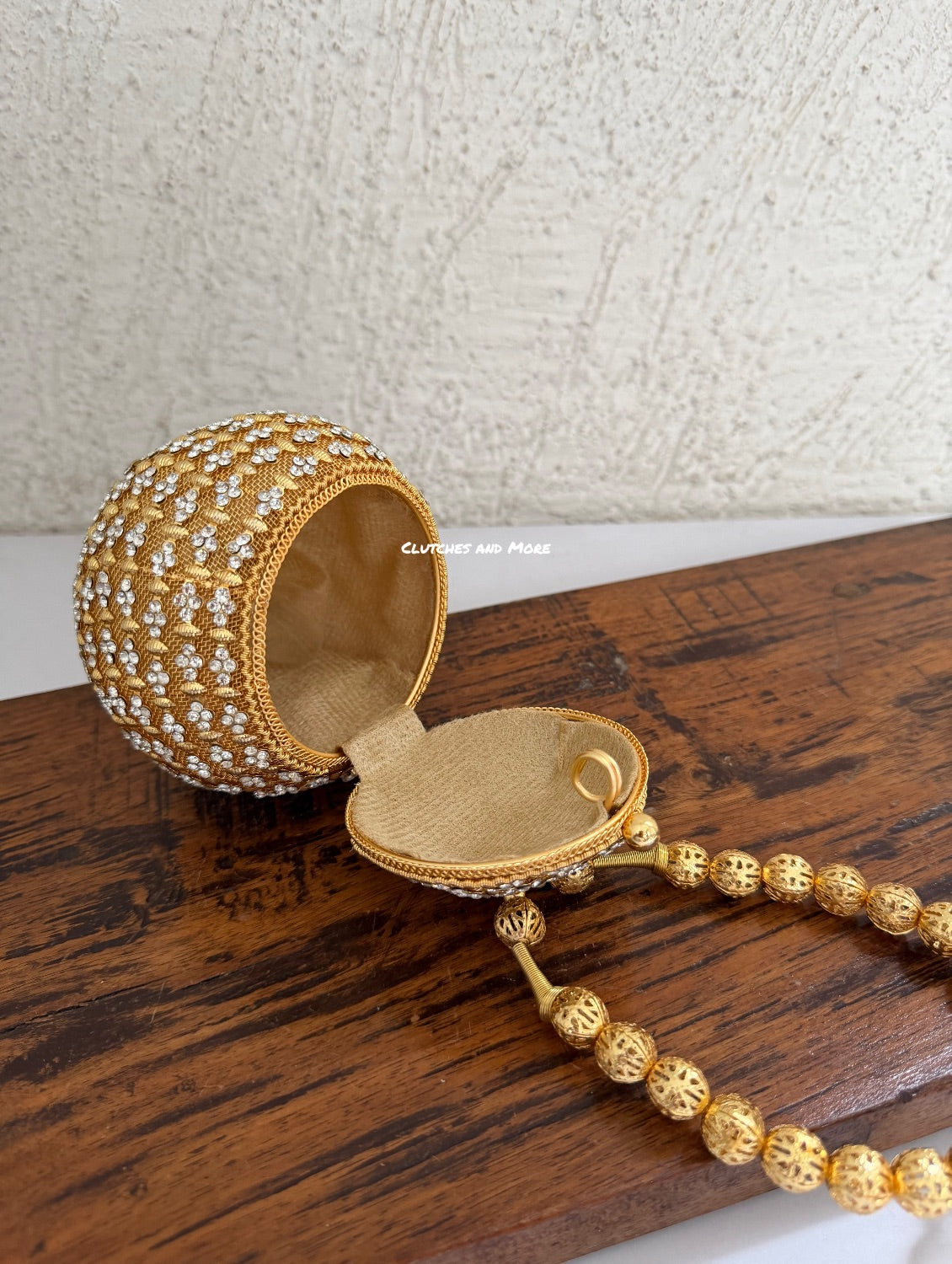 Mini Metal Potli Bag Gold