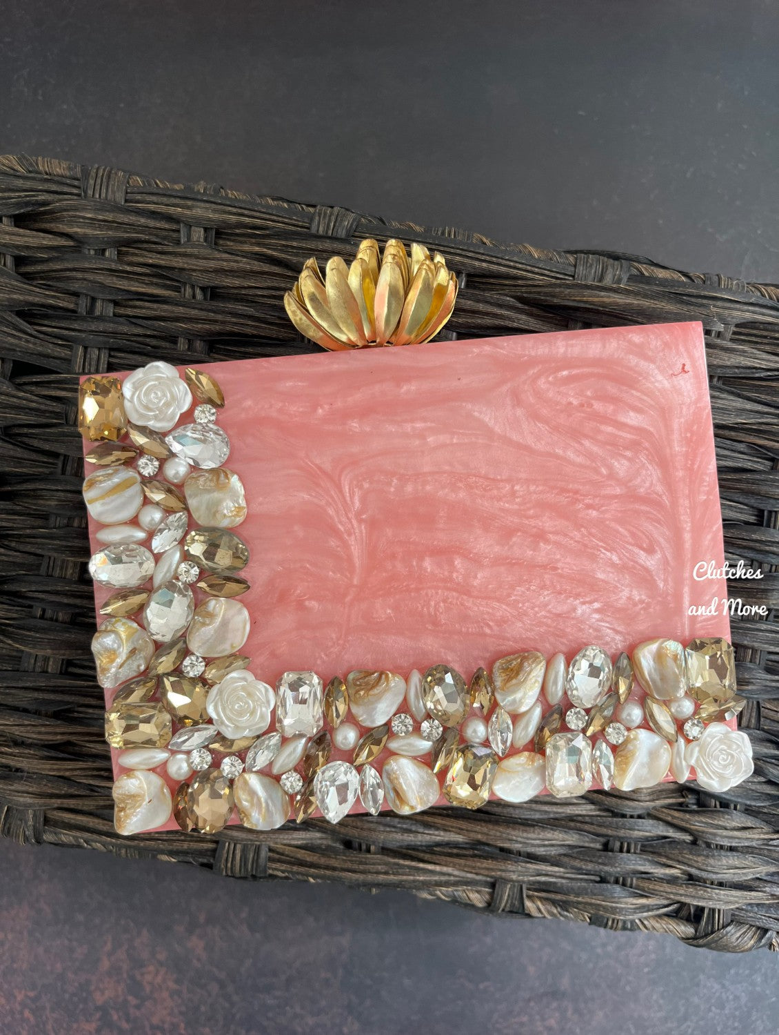 Light Pink Resin clutch