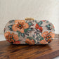 Poppy Floral Capsule Clutch Peach Green Multicoloured