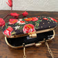 Black Floral capsule clutch