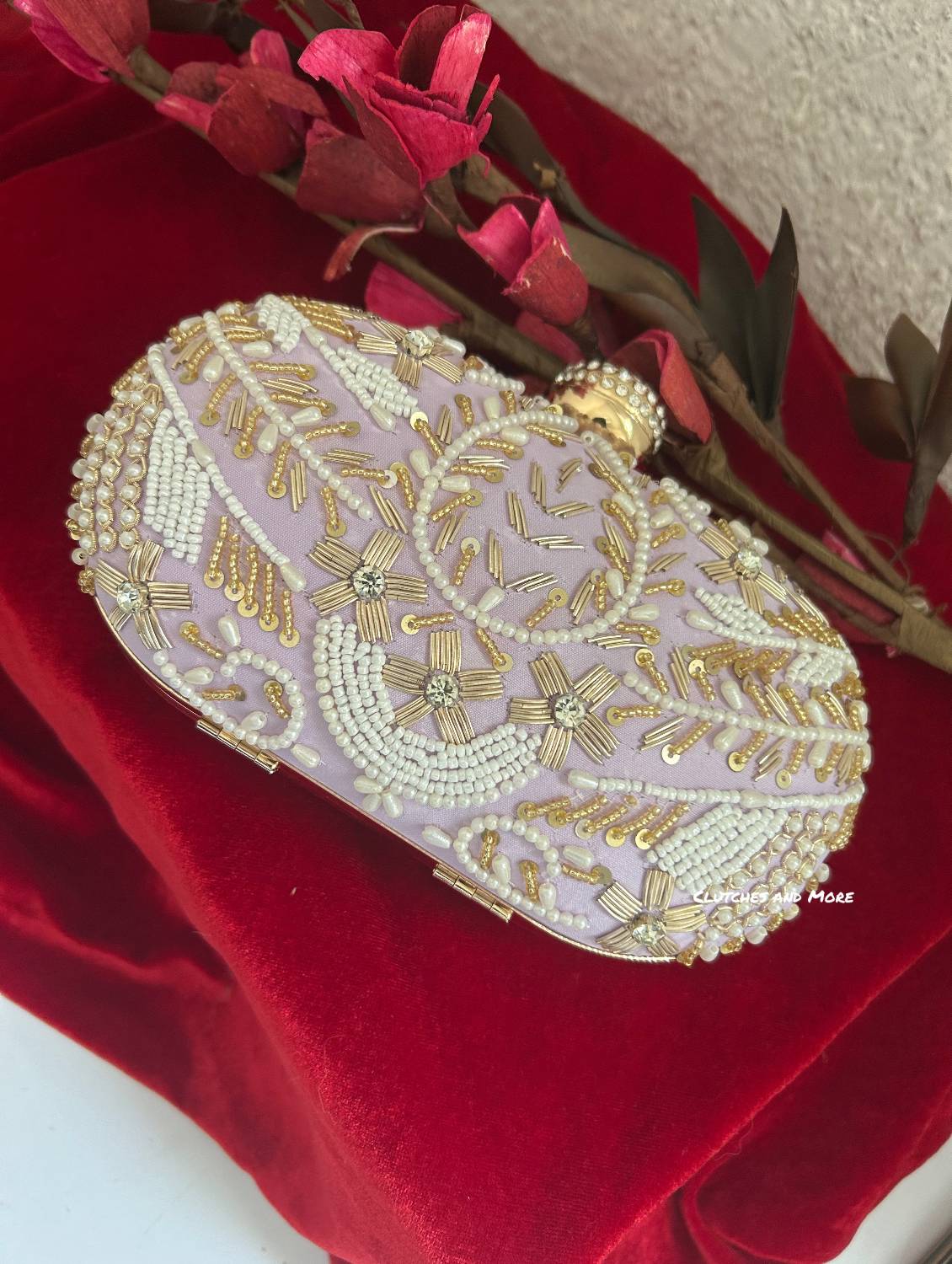 Aarohi Lavender Capsule clutch