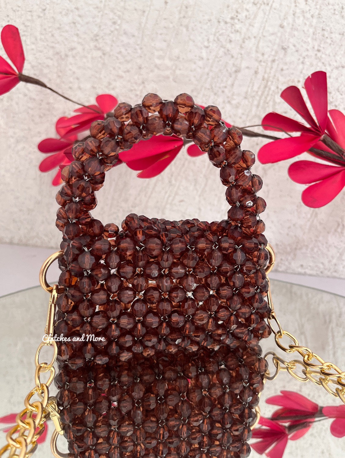 Mini Crystal Sling Chocolate Brown