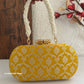 Adaa Banarsi Clutch Yellow