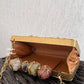 Maharani  Mother of pearl luxury clutch Gold