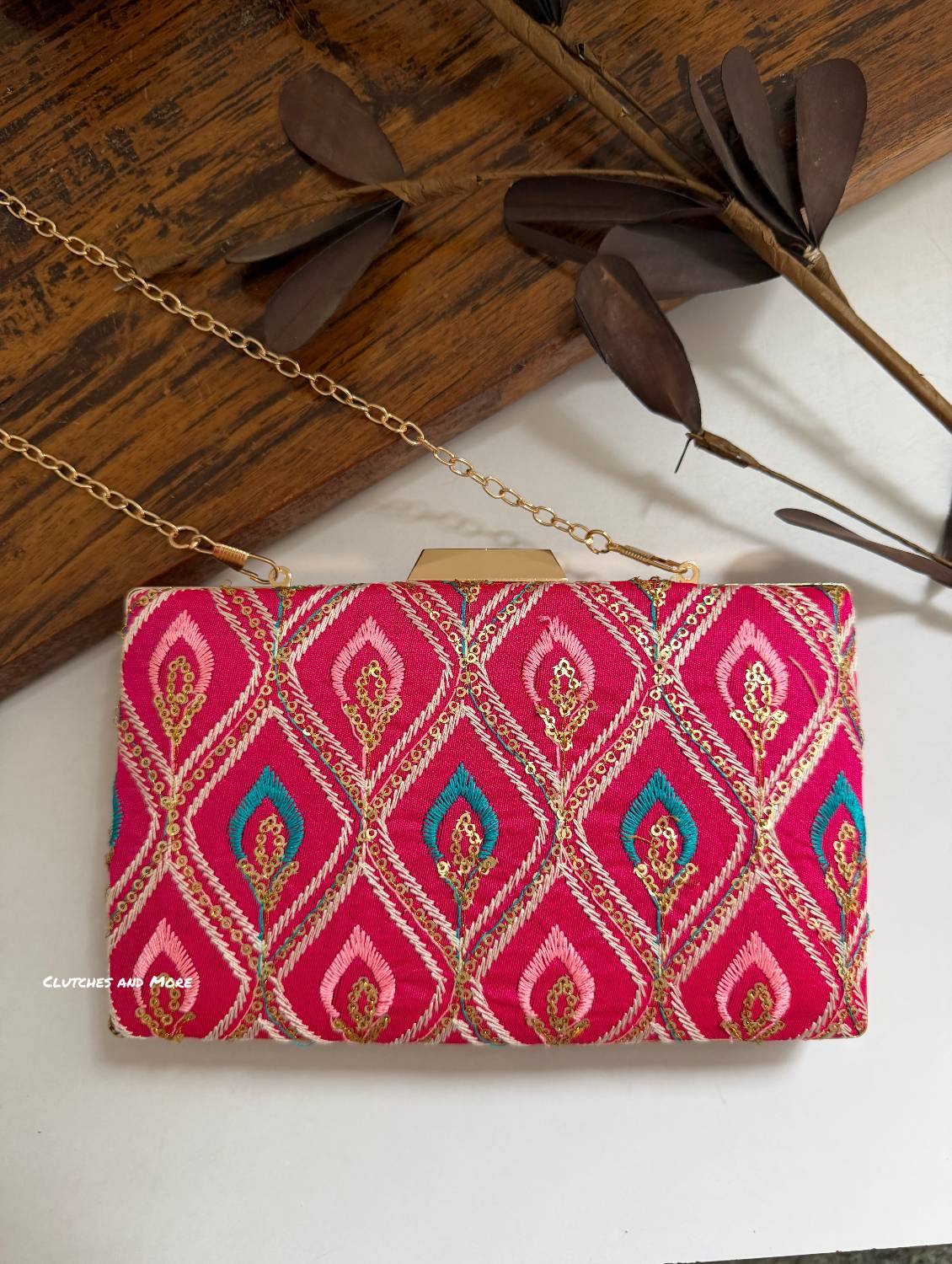 BloomingDale Clutch Hot Pink