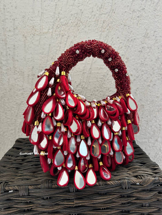 Mirror Moon Bag Maroon Red