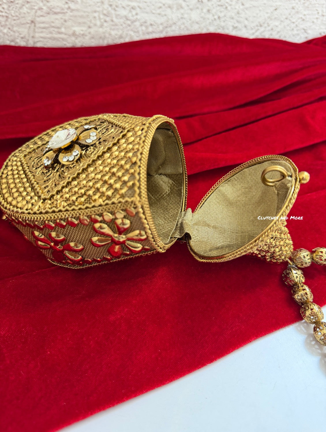 Mini Metal Potli Bag  Gold
