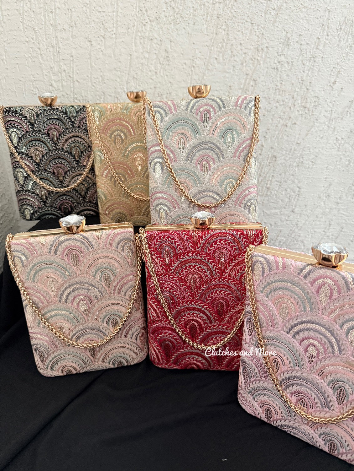 Ibadat Chikankari Bag Gold
