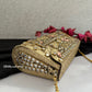 Kasika Kundan Brass Clutch Gold Rose Gold