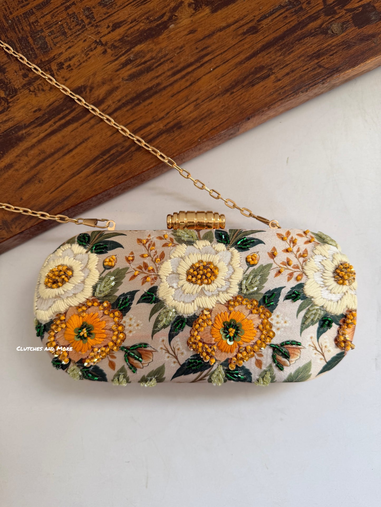 Poppy Floral Capsule Clutch Multicoloured