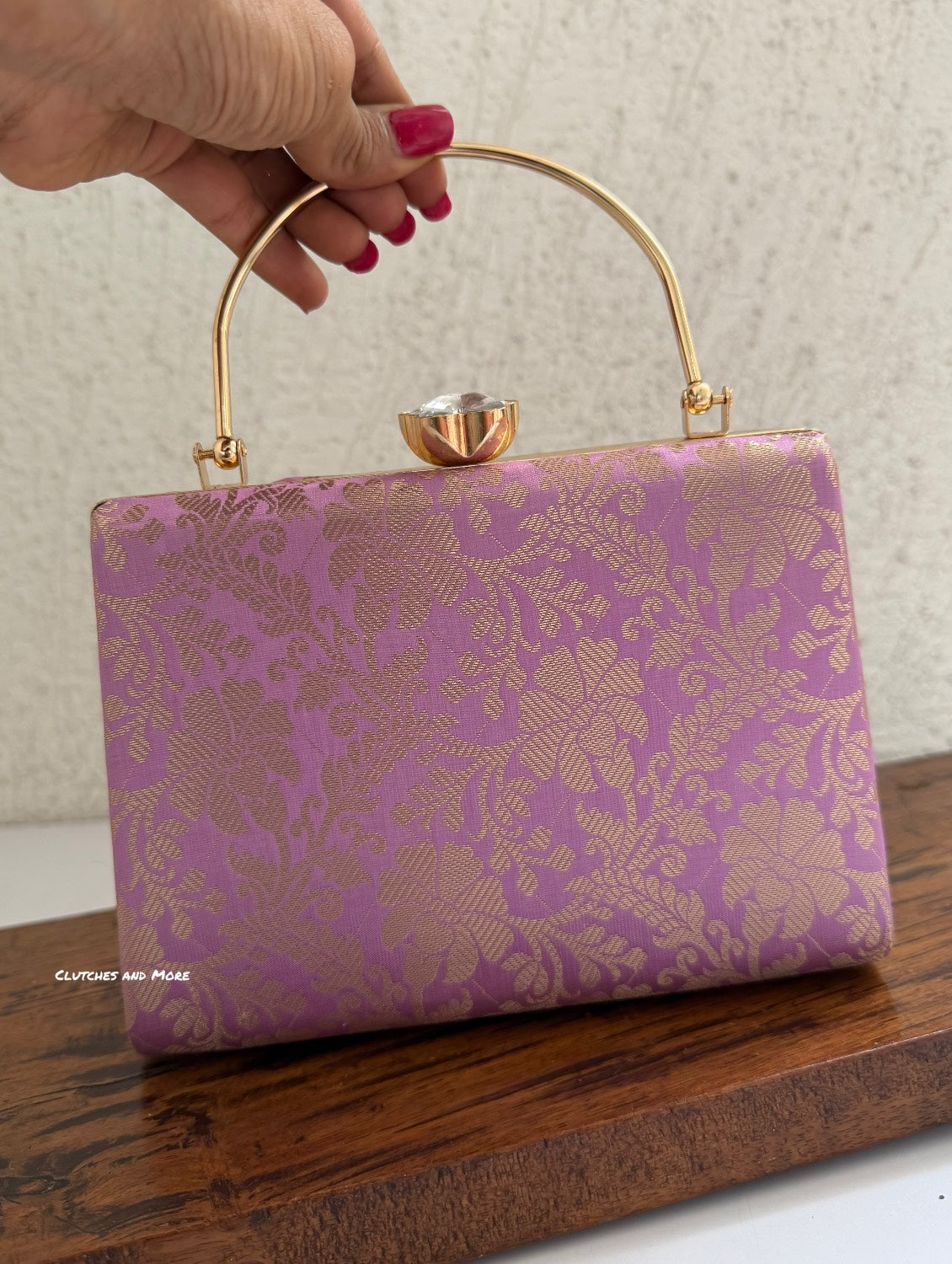 Hoor Banarsi Clutch Lavender