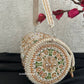Victoria Cylindrical Beaded Bag Nude