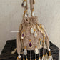 Premium Mirror Potli Ivory