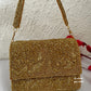 Gold Rose Flap Bag