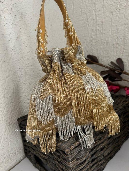 Akshara Gold Silver Potli