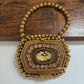 Mini Metal Hexagon Ghunghroo Bag Gold