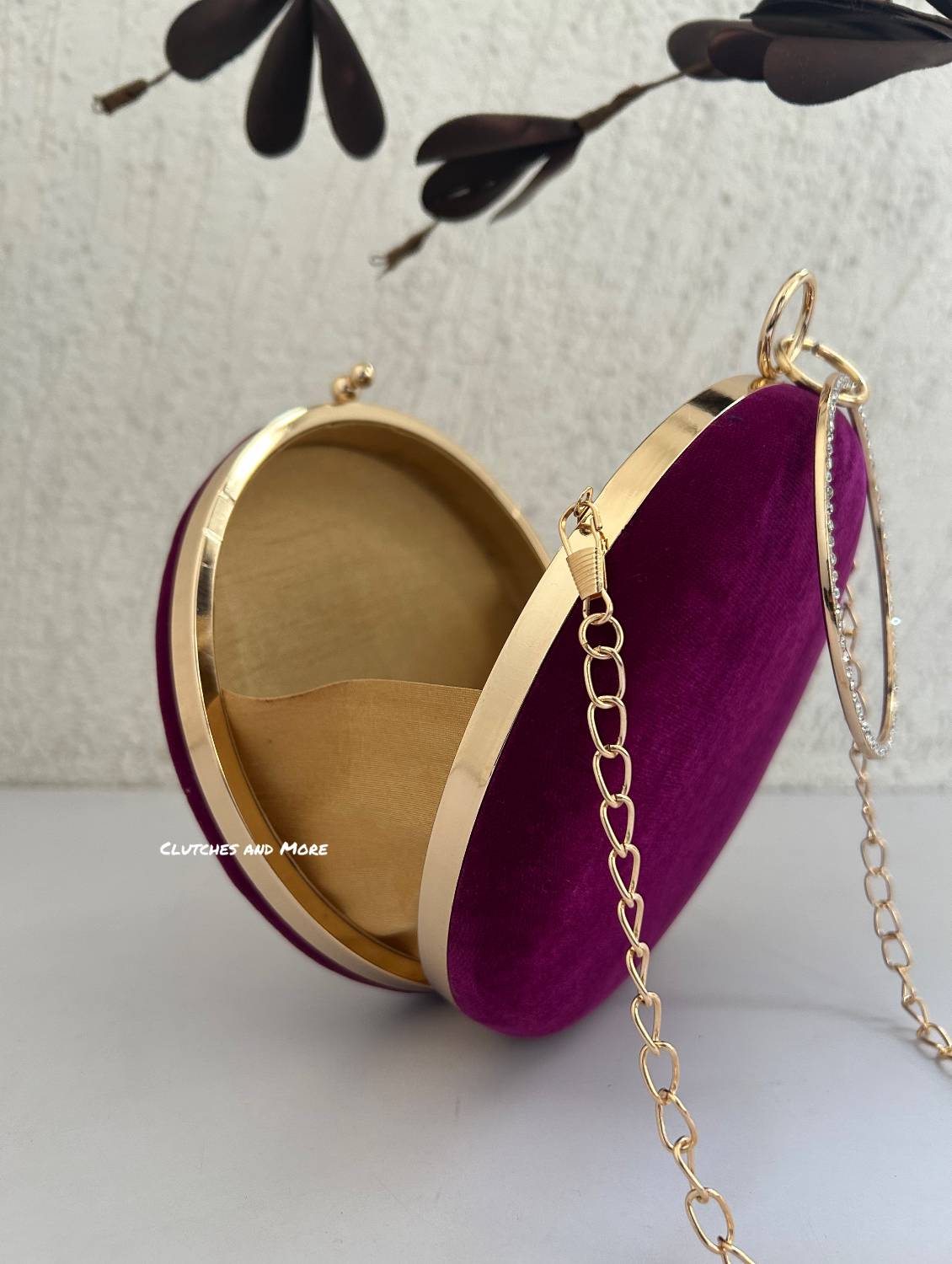 Chakra Purple Round Clutch