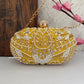 Aarohi Yellow Capsule clutch