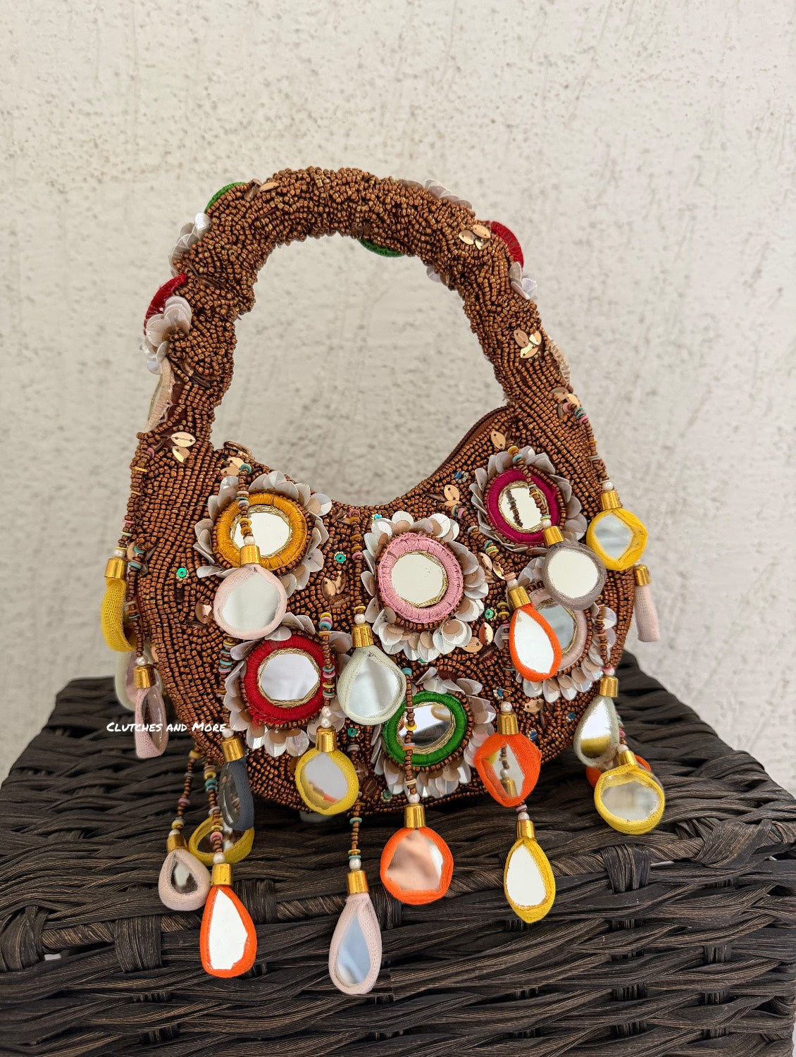 Chandni Mirror Bag Copper