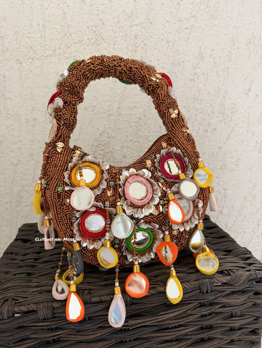 Chandni Mirror Bag Copper
