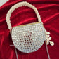 Boho Silver Mini Shell Bag