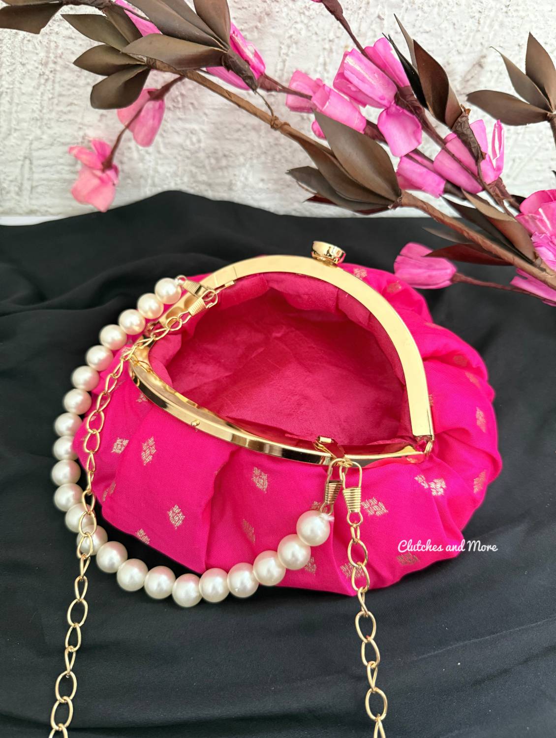 Banarsi Pink Batua Bag
