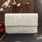 Box Style Flap Bag White