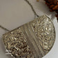 Half moon mother of pearl Silver clutch