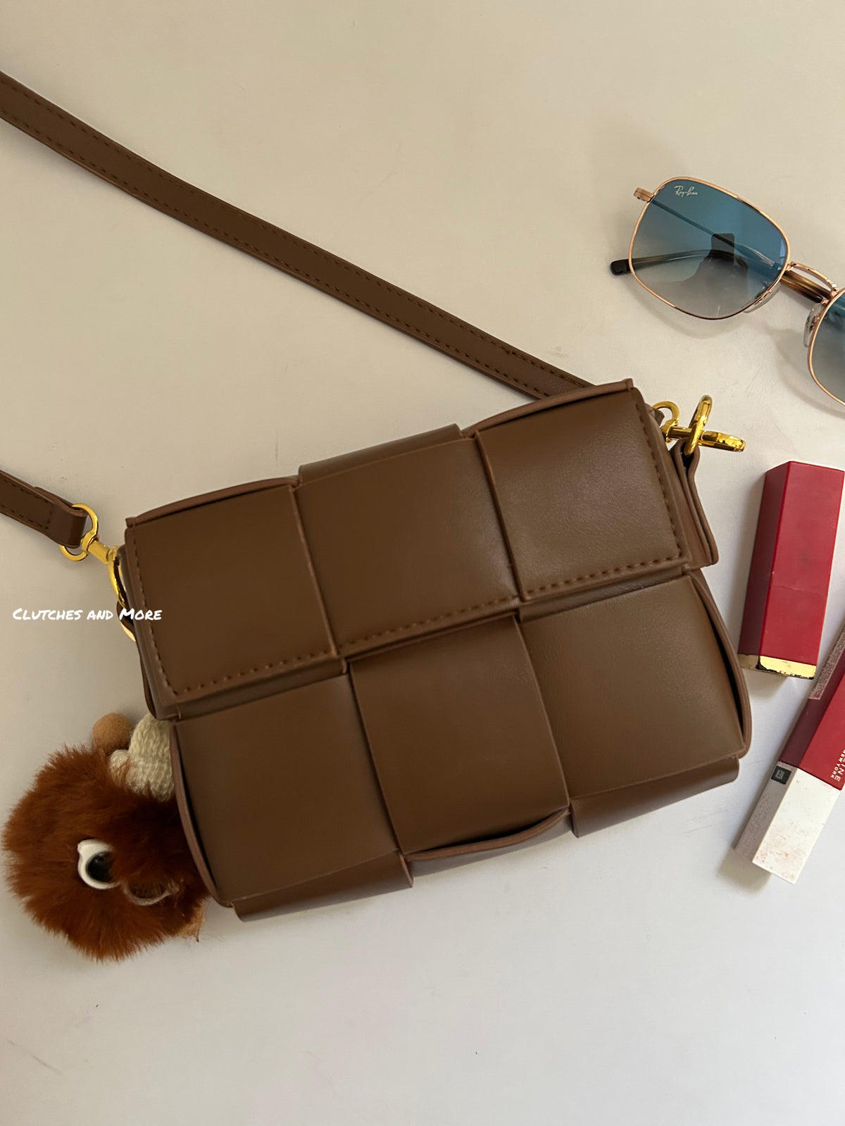 Brown Blocks Casual Bag