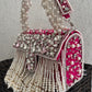 Premium Tassle Box clutch Pink