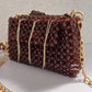 Celebrity Edit Crystal Bag Chocolate Brown