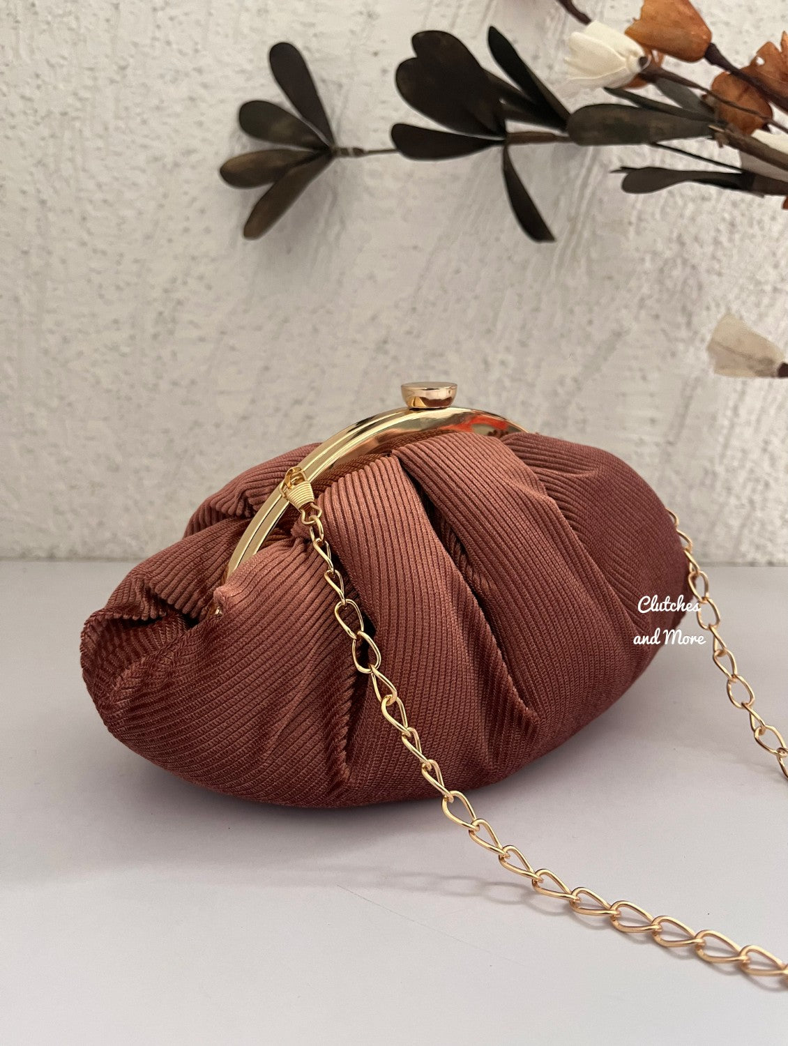 Crush Batua bag Dark Onion